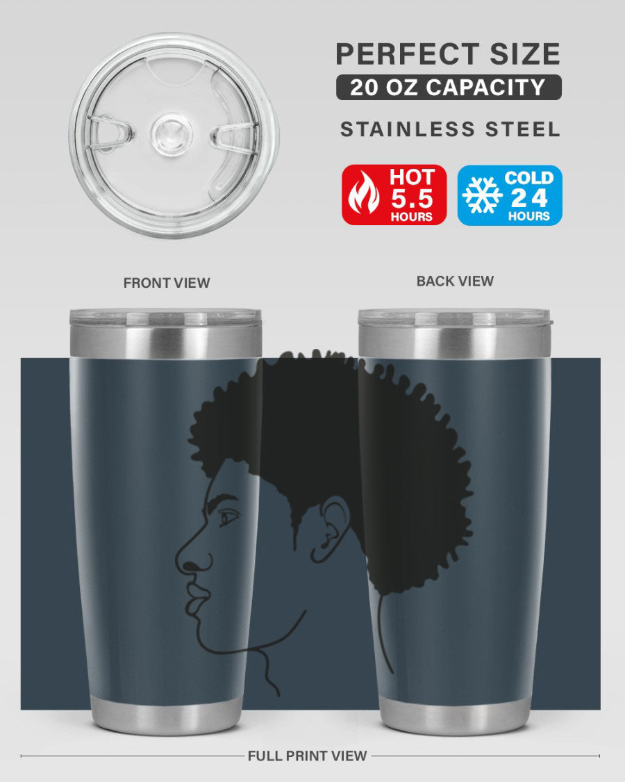 Beardman 58# black tumbler showcasing its sleek design and double wall vacuum insulation.