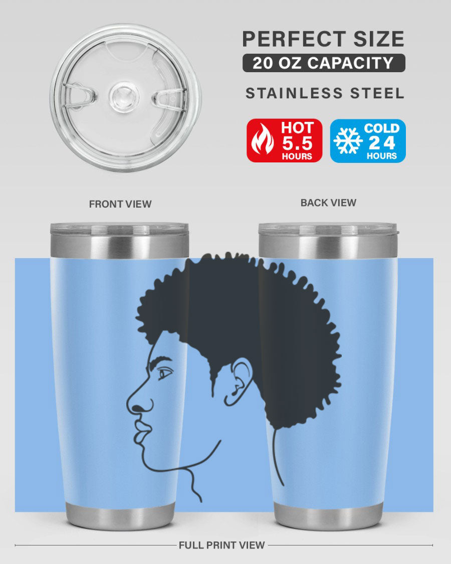 Beardman 58# black tumbler showcasing its sleek design and double wall vacuum insulation.