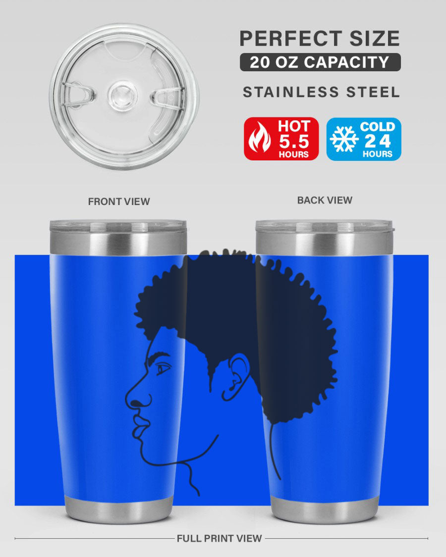 Beardman 58# black tumbler showcasing its sleek design and double wall vacuum insulation.