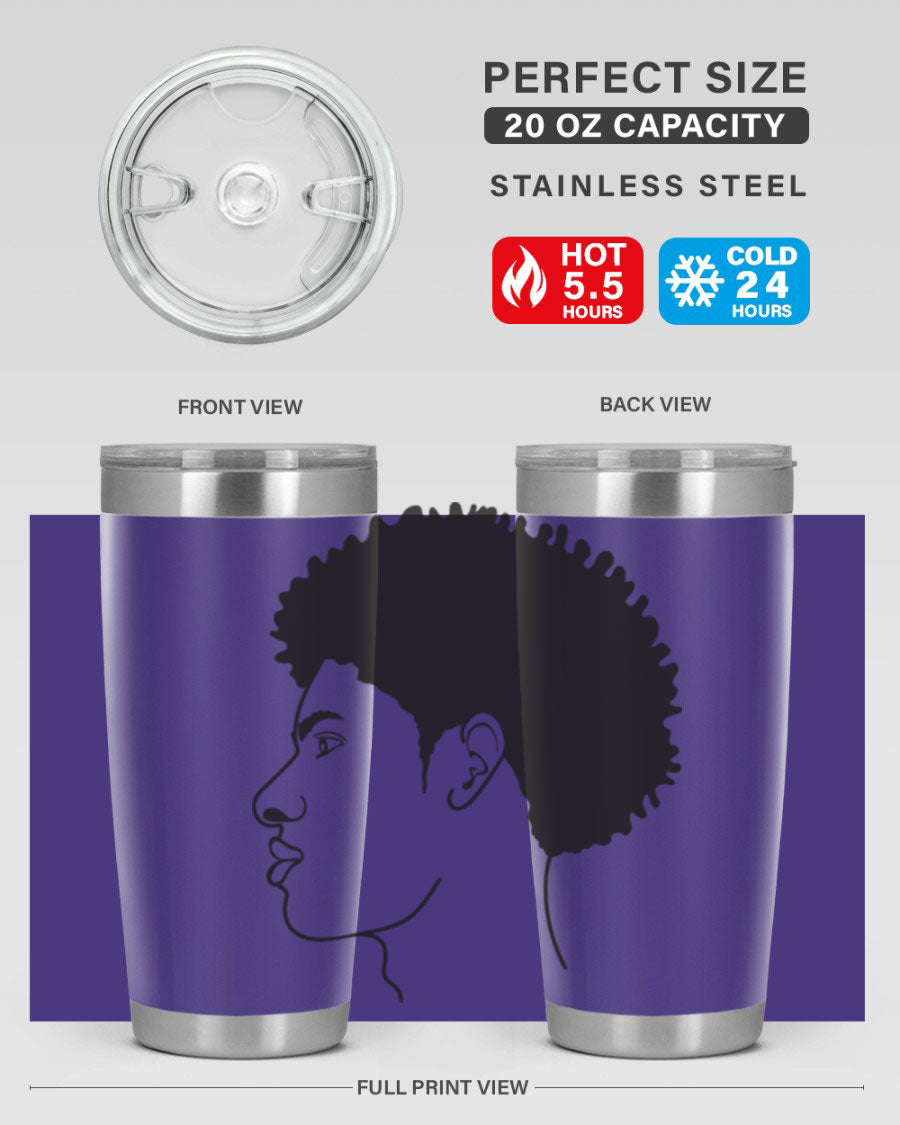 Beardman 58# black tumbler showcasing its sleek design and double wall vacuum insulation.