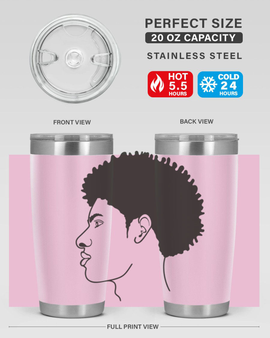 Beardman 58# black tumbler showcasing its sleek design and double wall vacuum insulation.