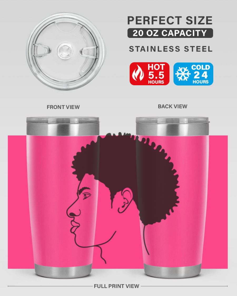 Beardman 58# black tumbler showcasing its sleek design and double wall vacuum insulation.