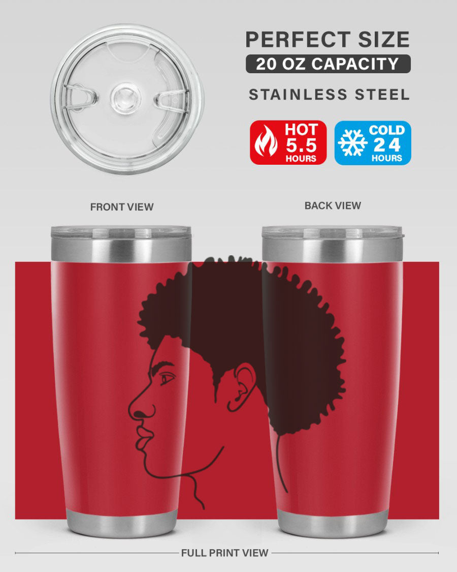 Beardman 58# black tumbler showcasing its sleek design and double wall vacuum insulation.