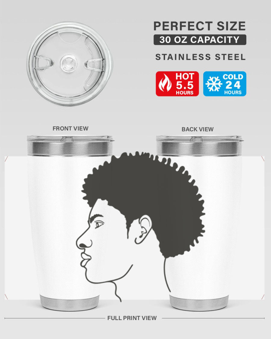 Beardman 58# black tumbler showcasing its sleek design and double wall vacuum insulation.