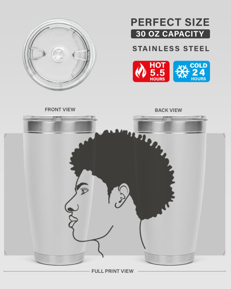 Beardman 58# black tumbler showcasing its sleek design and double wall vacuum insulation.