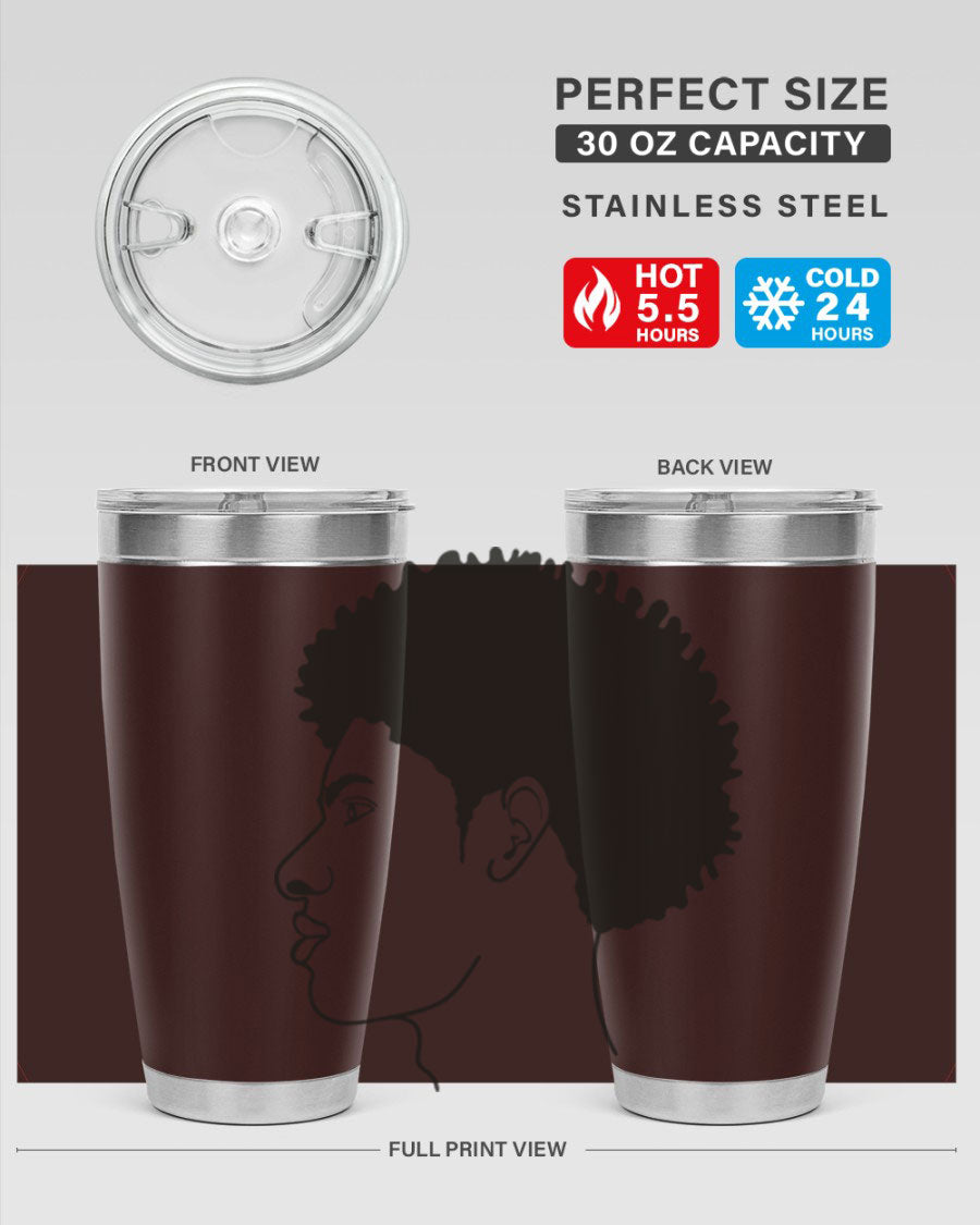 Beardman 58# black tumbler showcasing its sleek design and double wall vacuum insulation.