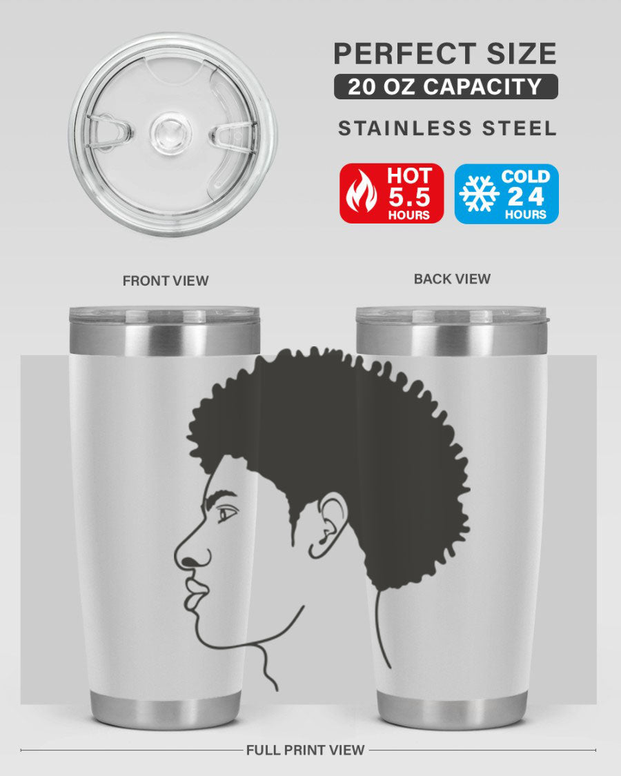 Beardman 58# black tumbler showcasing its sleek design and double wall vacuum insulation.