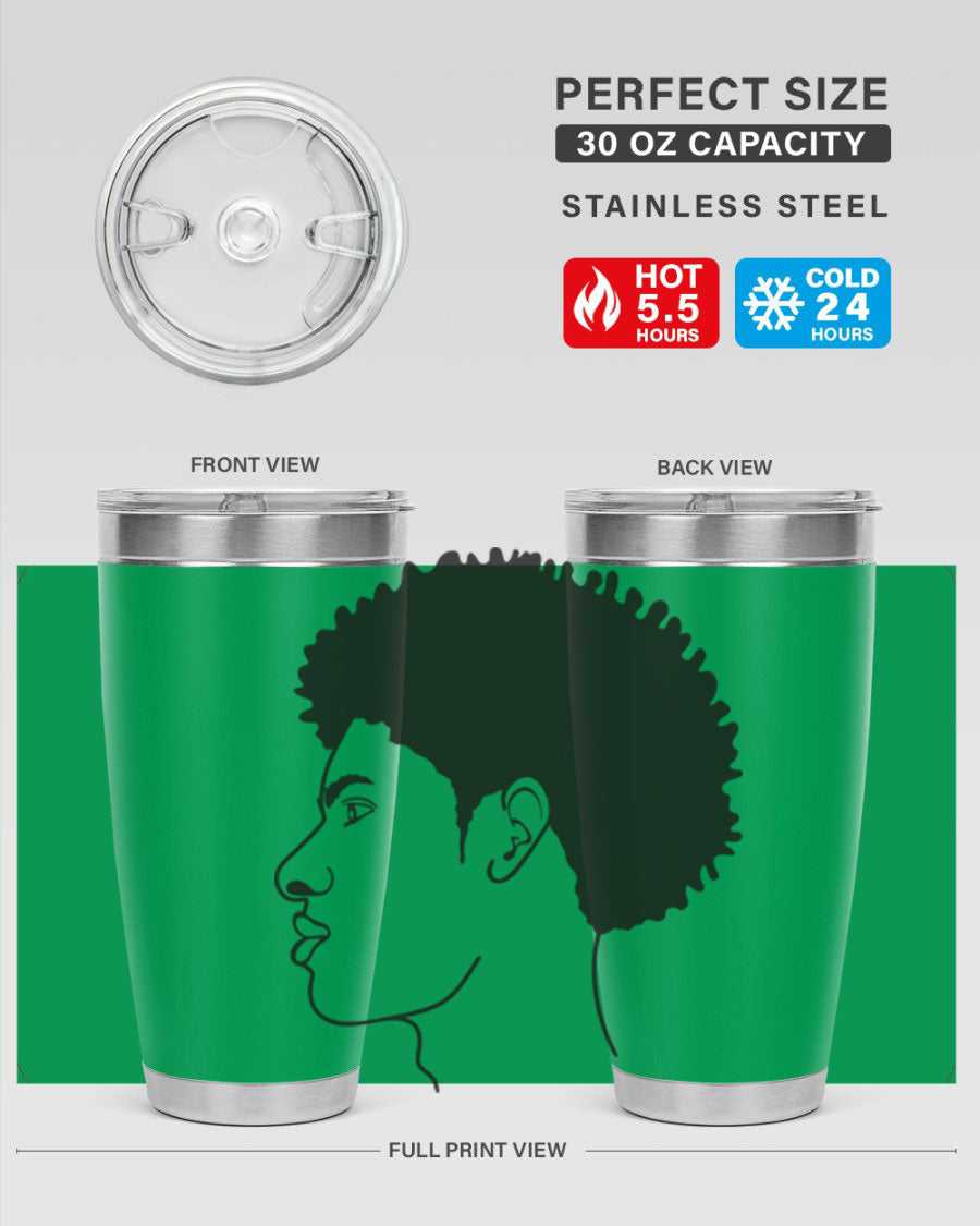 Beardman 58# black tumbler showcasing its sleek design and double wall vacuum insulation.