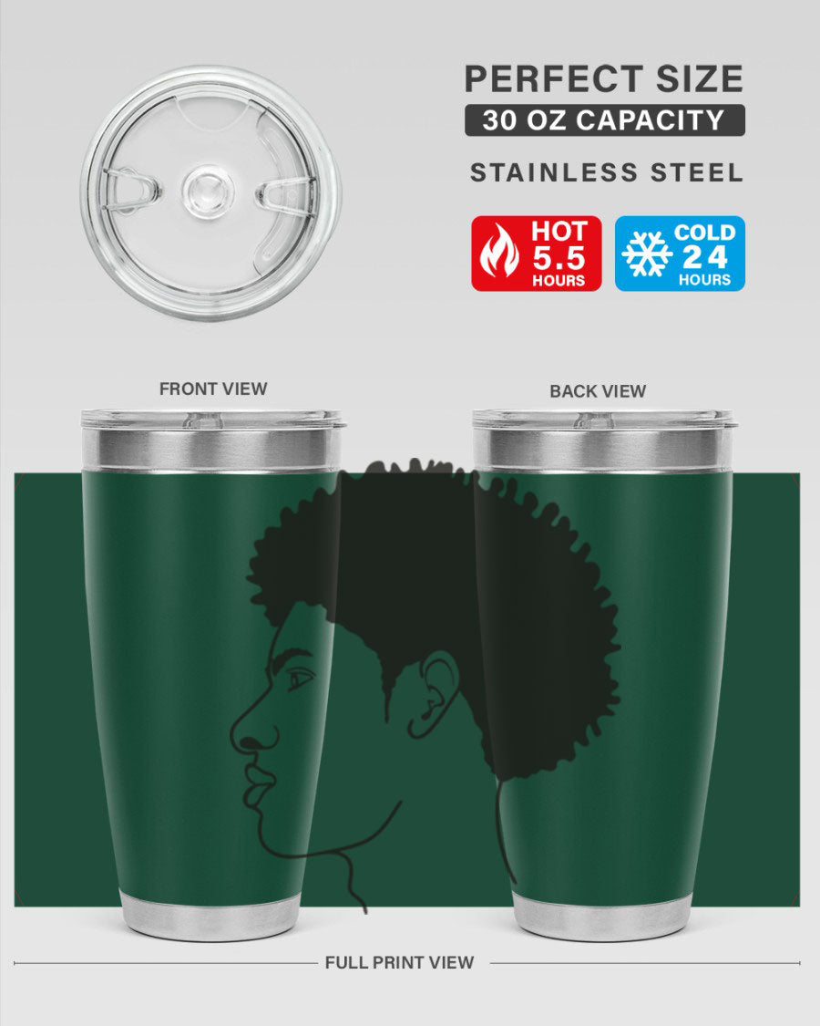 Beardman 58# black tumbler showcasing its sleek design and double wall vacuum insulation.