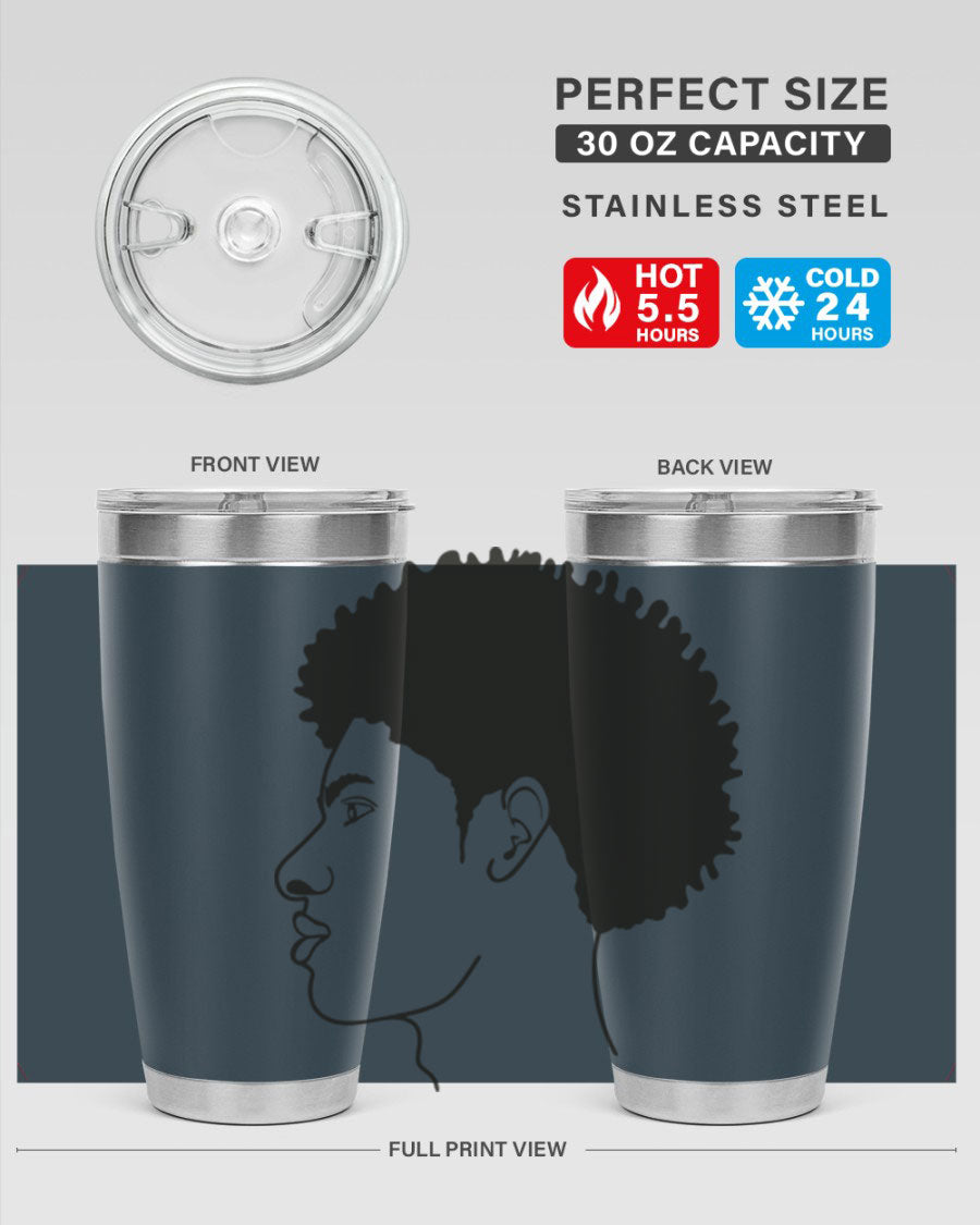 Beardman 58# black tumbler showcasing its sleek design and double wall vacuum insulation.