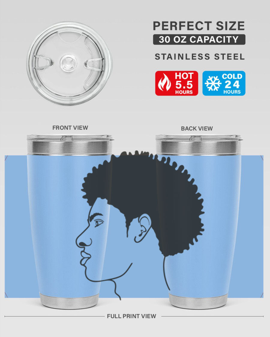 Beardman 58# black tumbler showcasing its sleek design and double wall vacuum insulation.