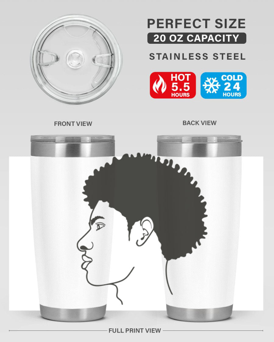 Beardman 58# black tumbler showcasing its sleek design and double wall vacuum insulation.