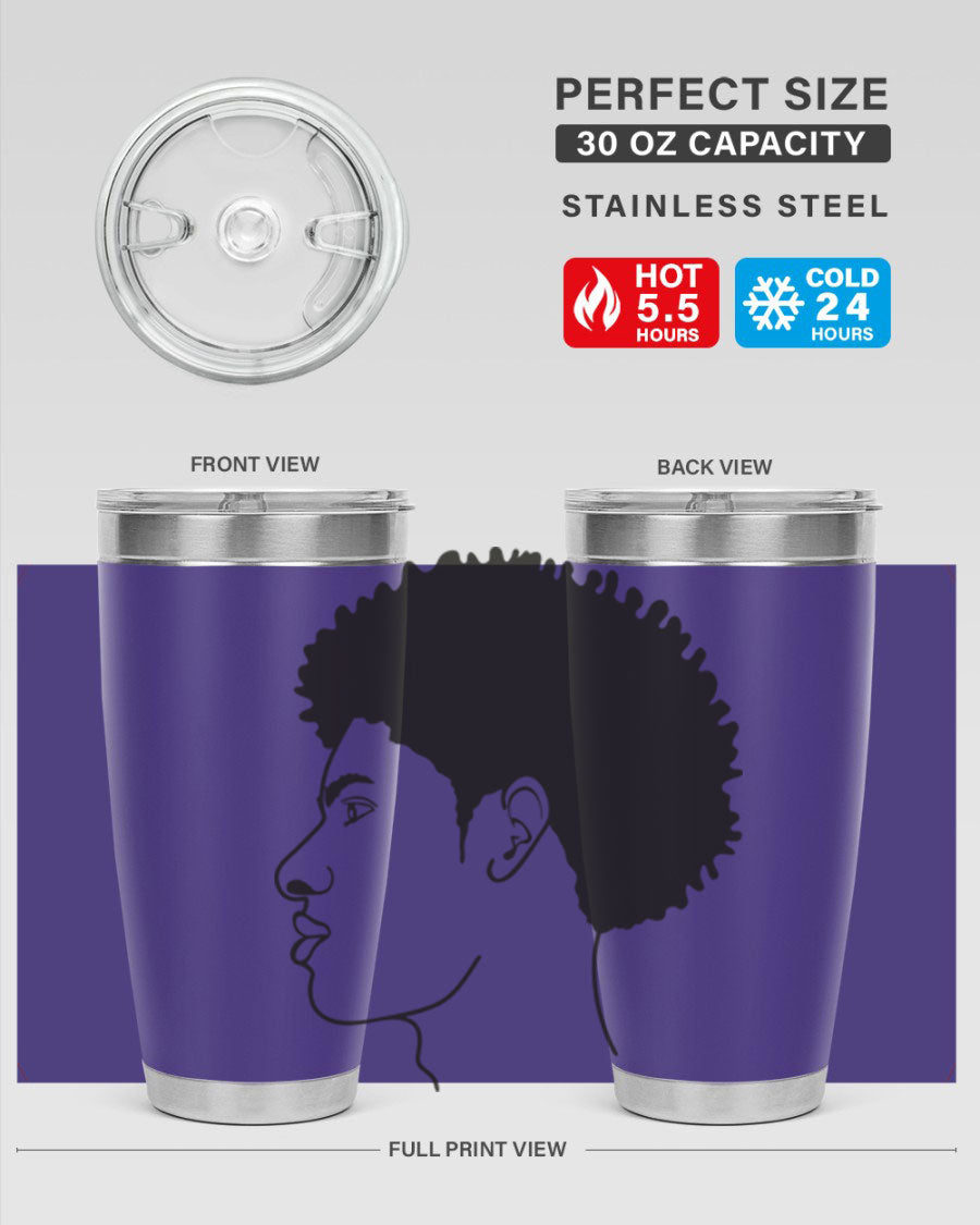 Beardman 58# black tumbler showcasing its sleek design and double wall vacuum insulation.