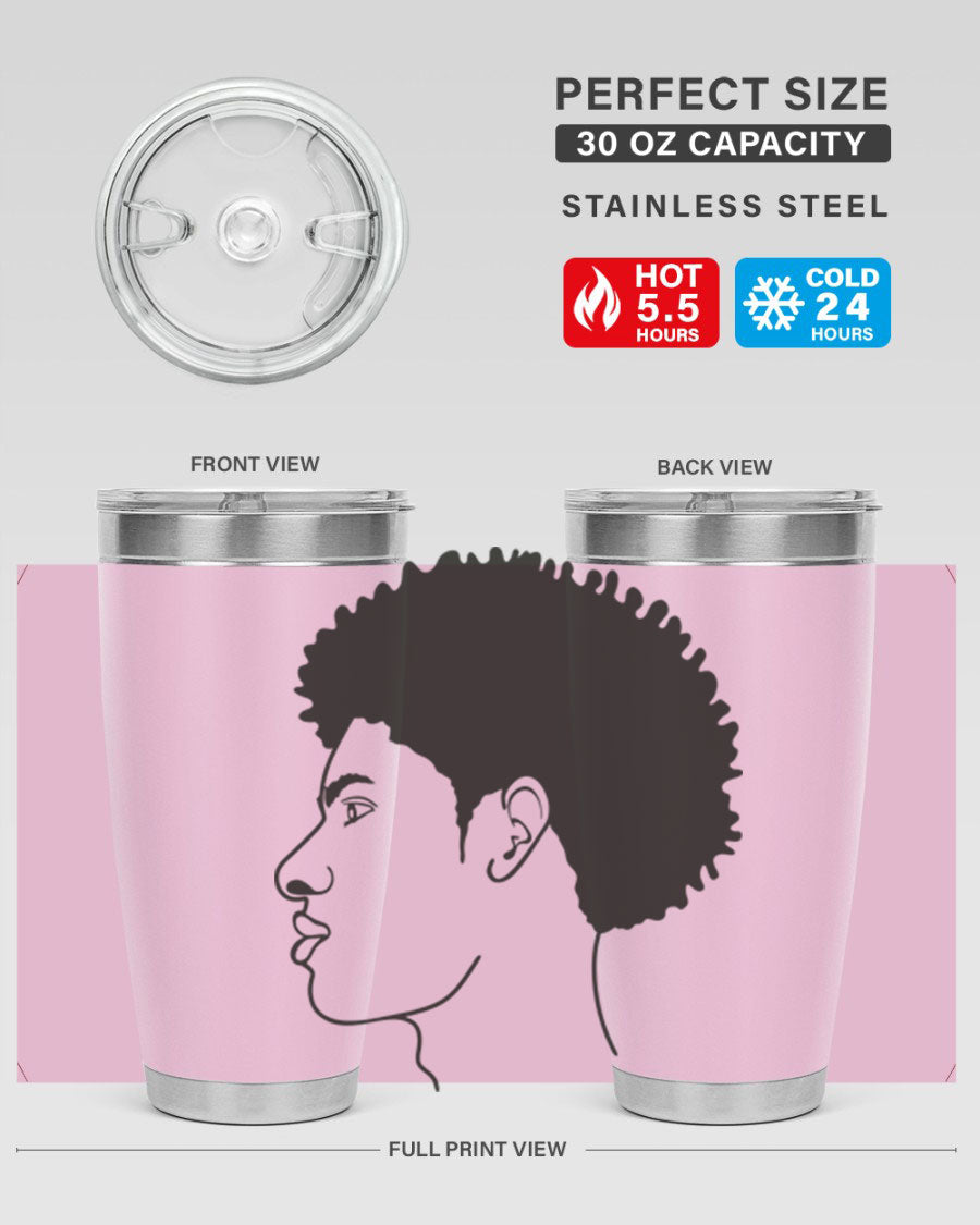 Beardman 58# black tumbler showcasing its sleek design and double wall vacuum insulation.