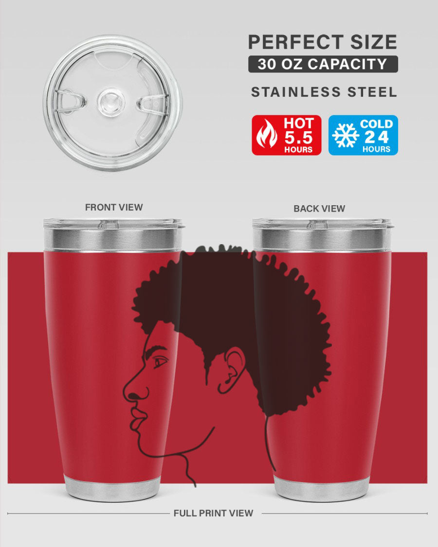 Beardman 58# black tumbler showcasing its sleek design and double wall vacuum insulation.