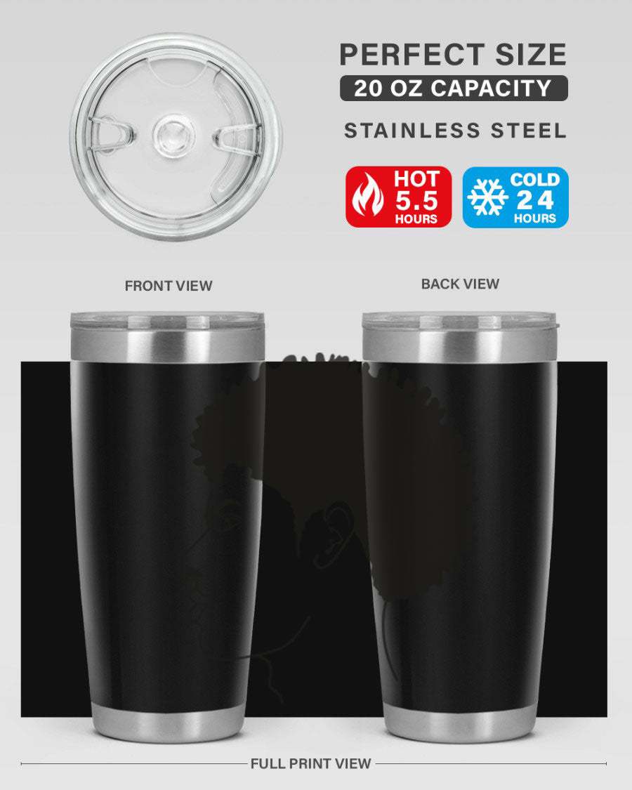 Beardman 58# black tumbler showcasing its sleek design and double wall vacuum insulation.