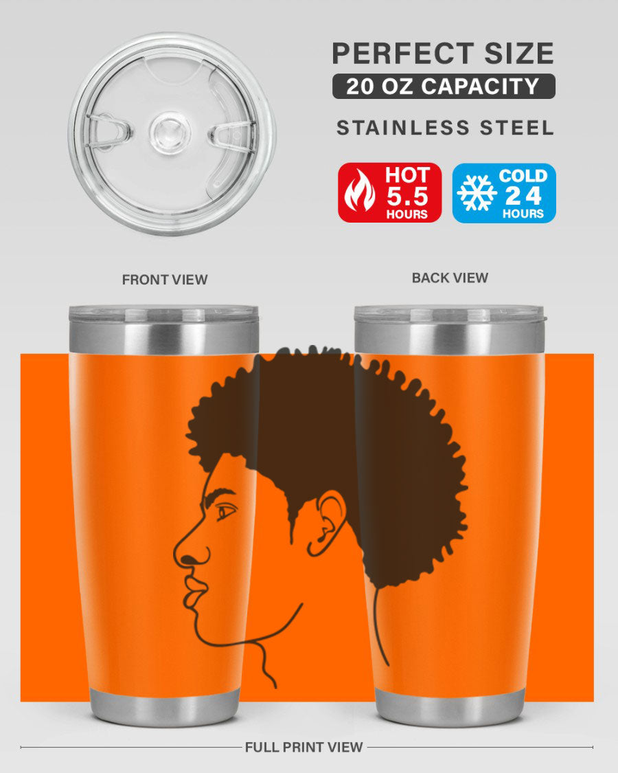 Beardman 58# black tumbler showcasing its sleek design and double wall vacuum insulation.