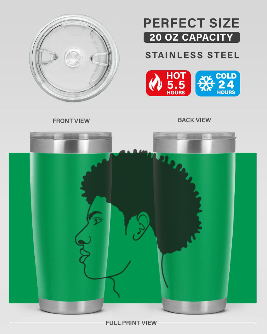 Beardman 58# black tumbler showcasing its sleek design and double wall vacuum insulation.