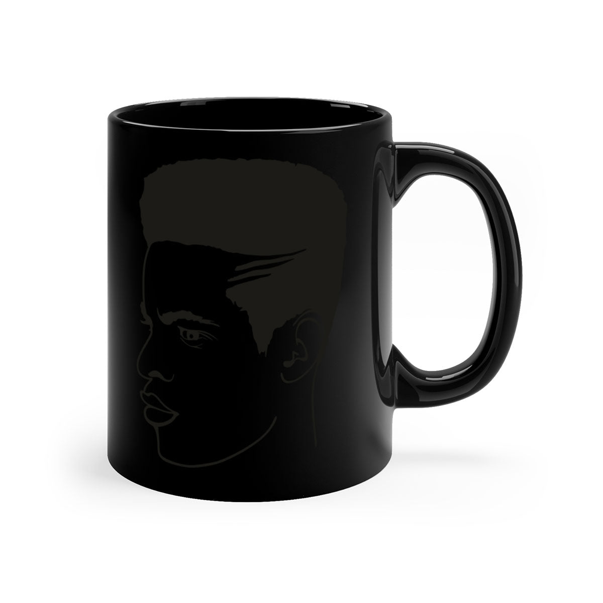 beardman 61# Black Men Boys Mug with a glossy finish and colored handle, available in multiple colors and sizes.