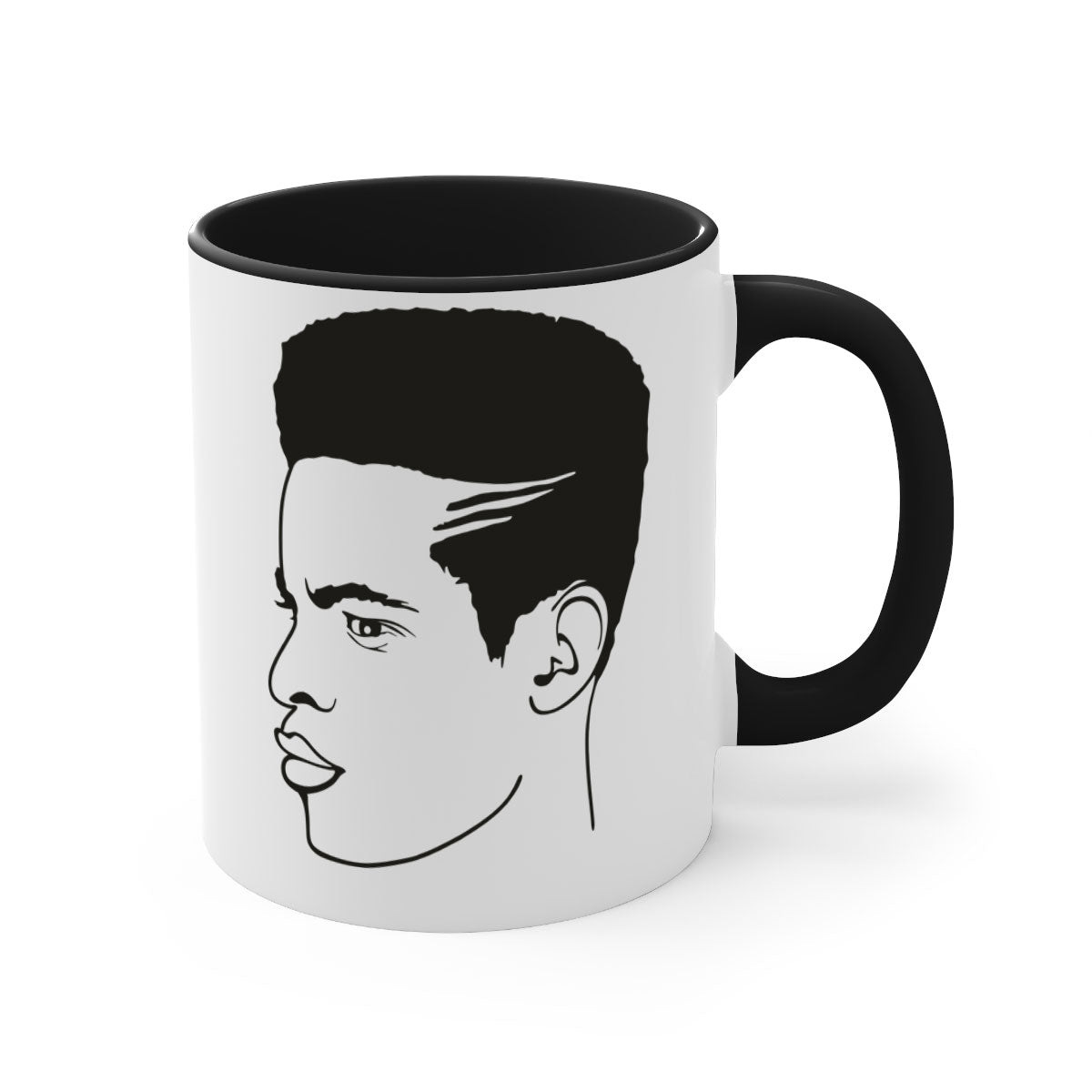 beardman 61# Black Men Boys Mug with a glossy finish and colored handle, available in multiple colors and sizes.