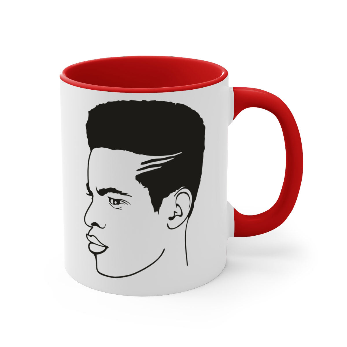 beardman 61# Black Men Boys Mug with a glossy finish and colored handle, available in multiple colors and sizes.