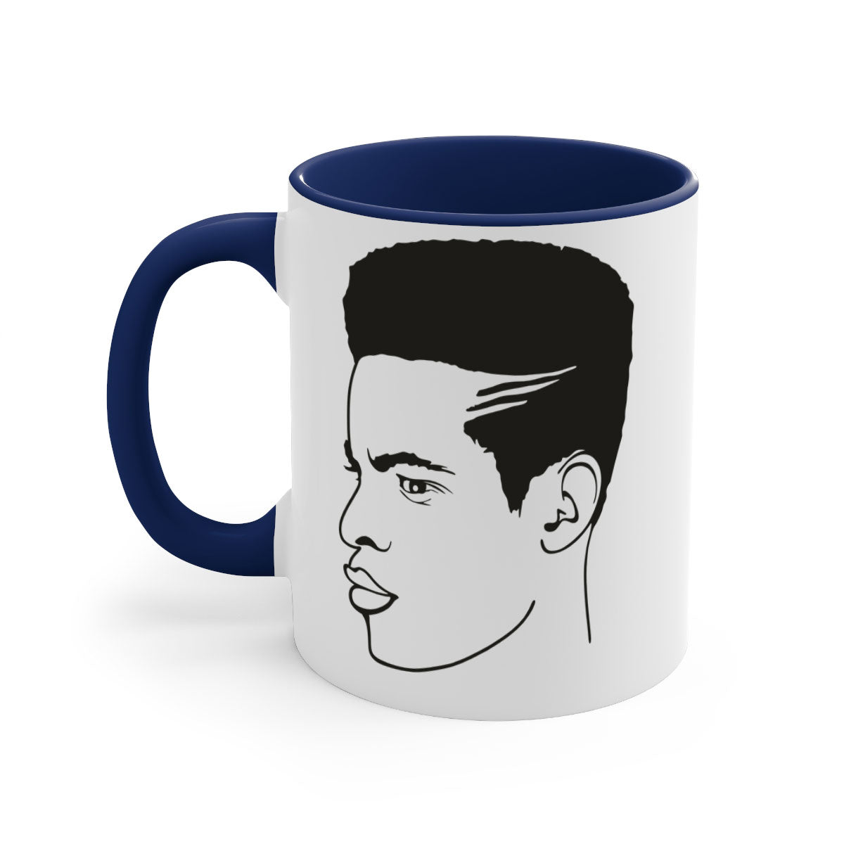 beardman 61# Black Men Boys Mug with a glossy finish and colored handle, available in multiple colors and sizes.