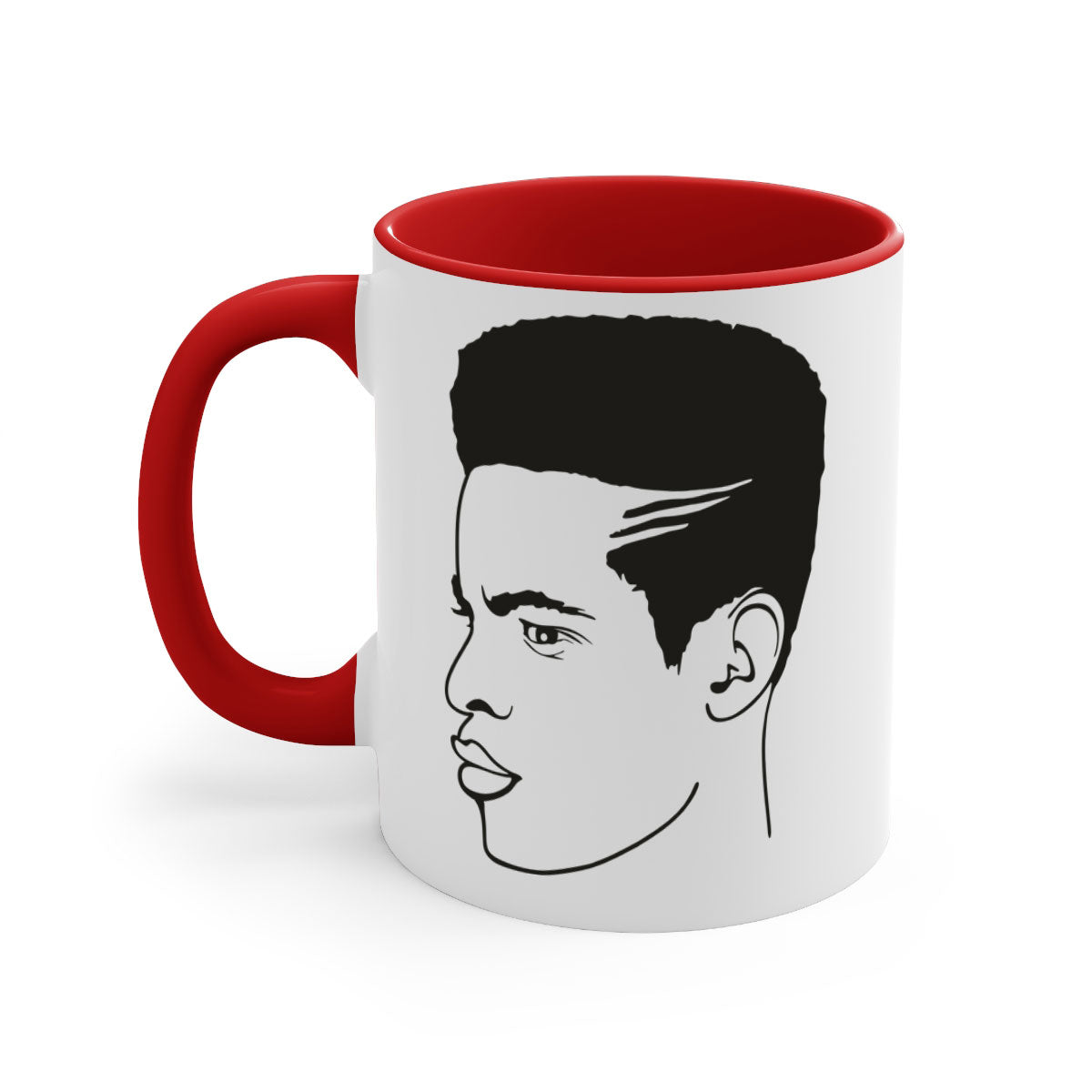 beardman 61# Black Men Boys Mug with a glossy finish and colored handle, available in multiple colors and sizes.