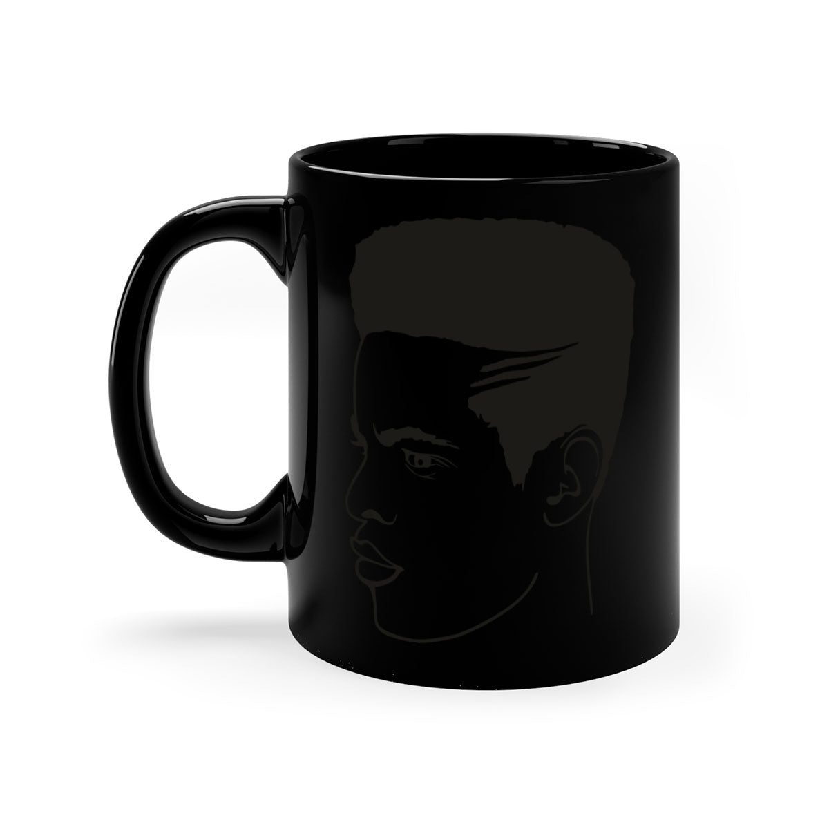 beardman 61# Black Men Boys Mug with a glossy finish and colored handle, available in multiple colors and sizes.