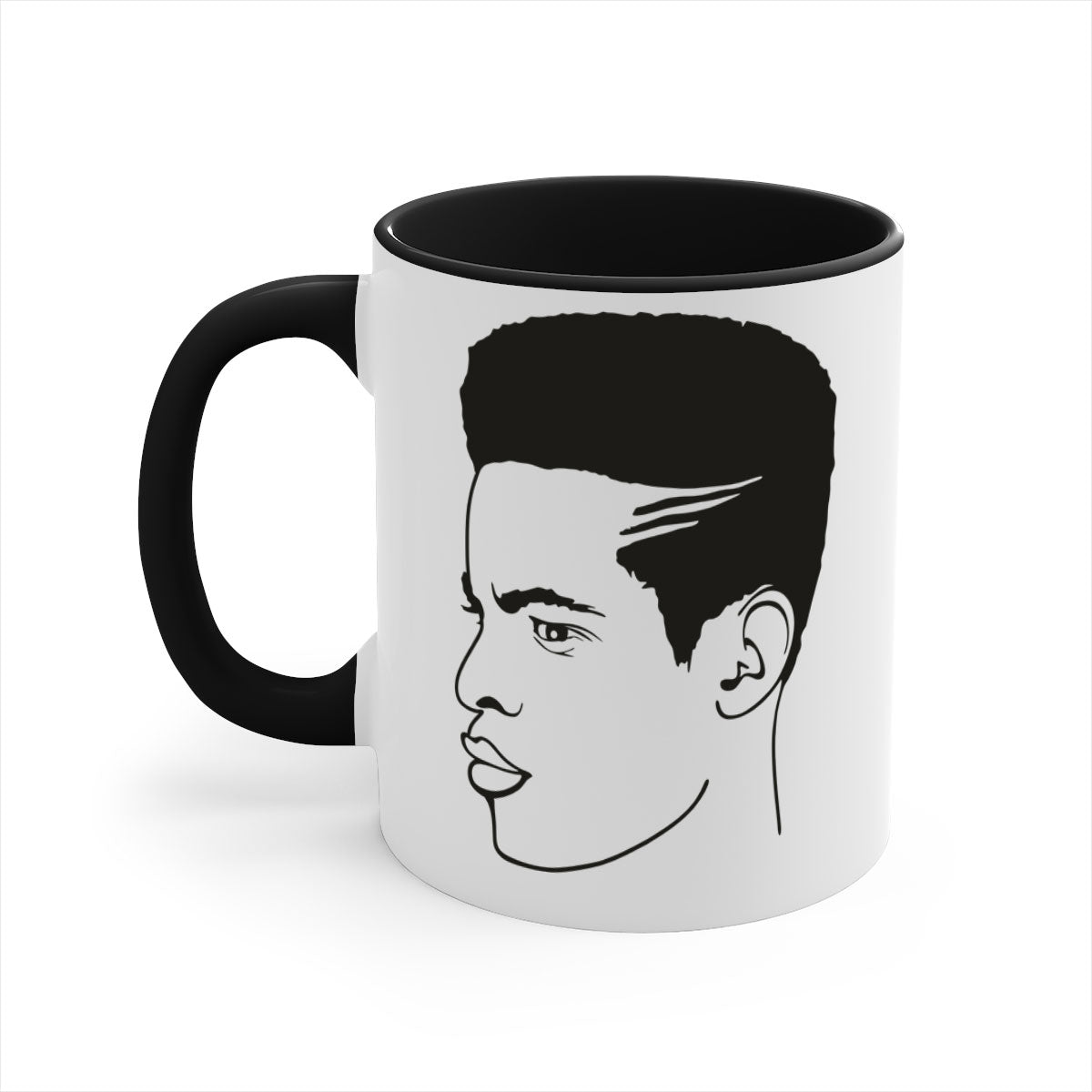 beardman 61# Black Men Boys Mug with a glossy finish and colored handle, available in multiple colors and sizes.