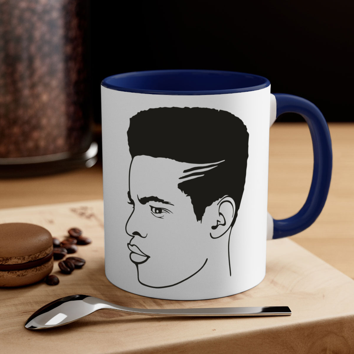 beardman 61# Black Men Boys Mug with a glossy finish and colored handle, available in multiple colors and sizes.