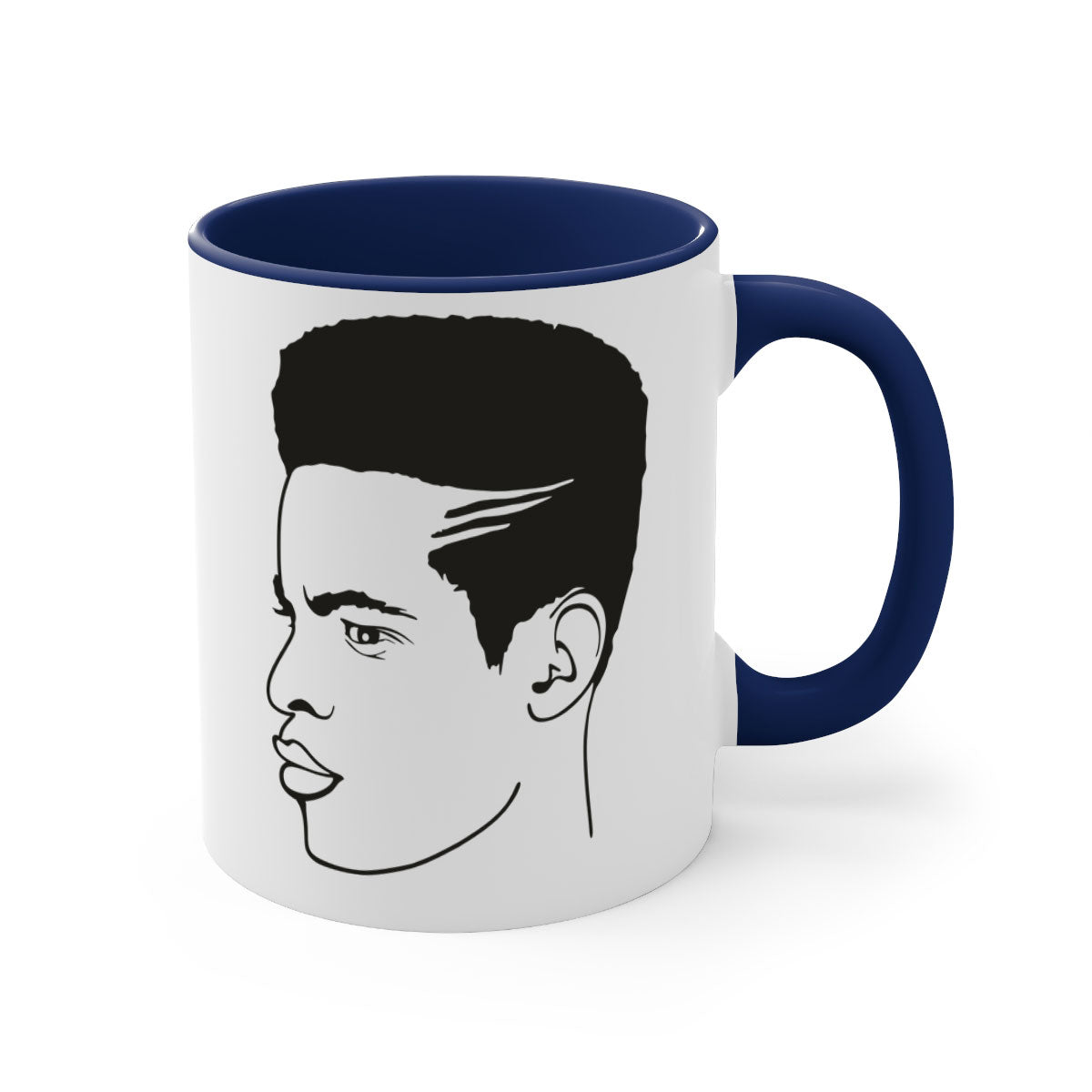 beardman 61# Black Men Boys Mug with a glossy finish and colored handle, available in multiple colors and sizes.