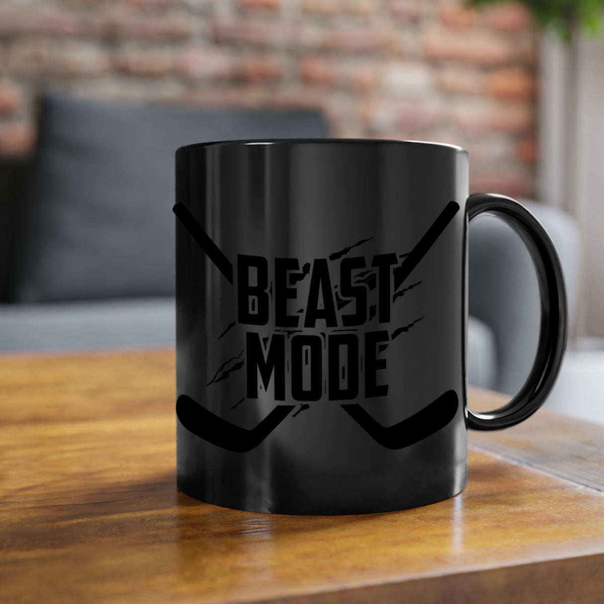 Beast mode 1426# two-tone ceramic coffee mug with colored handle and glossy finish, available in multiple colors.