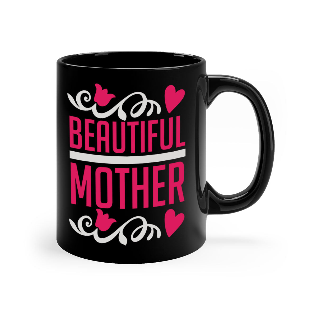 Beautiful 213# Mom Mug with a glossy finish and colored handle, available in multiple colors and sizes.