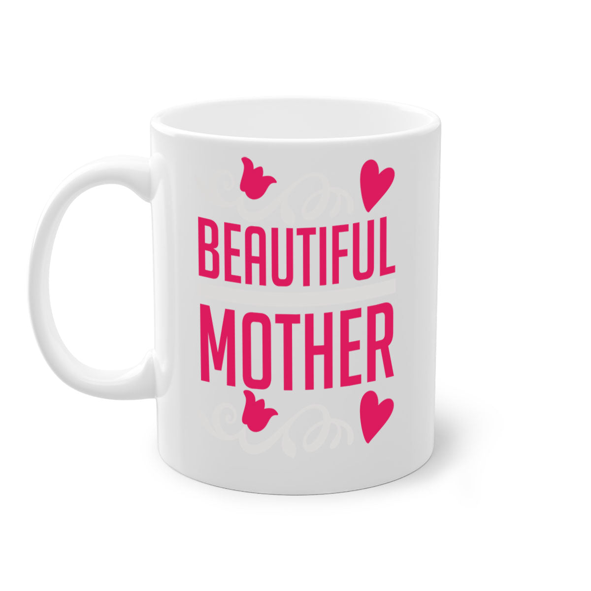 Beautiful 213# Mom Mug with a glossy finish and colored handle, available in multiple colors and sizes.