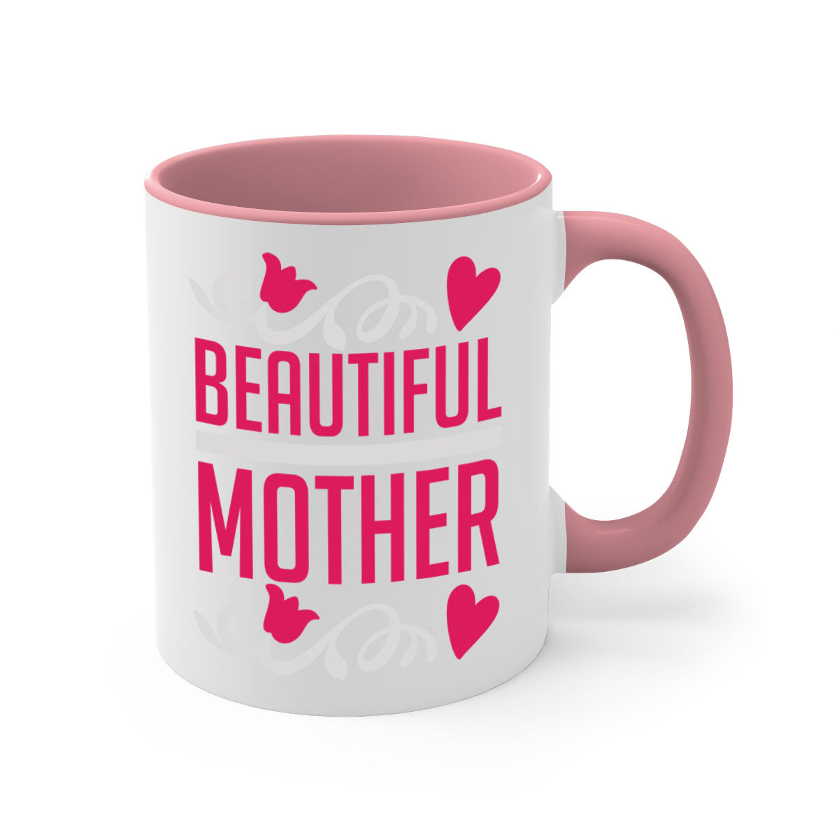 Beautiful 213# Mom Mug with a glossy finish and colored handle, available in multiple colors and sizes.