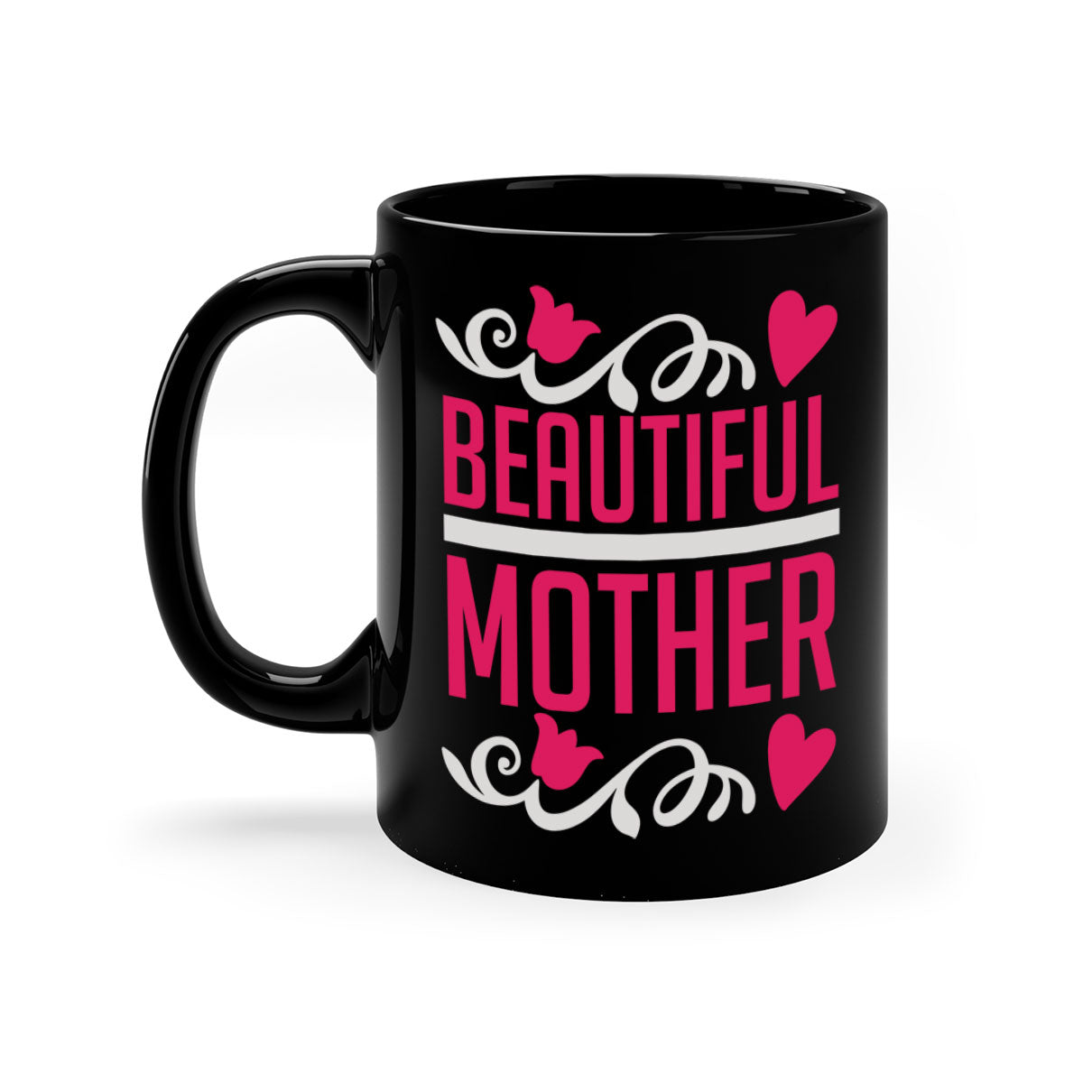 Beautiful 213# Mom Mug with a glossy finish and colored handle, available in multiple colors and sizes.