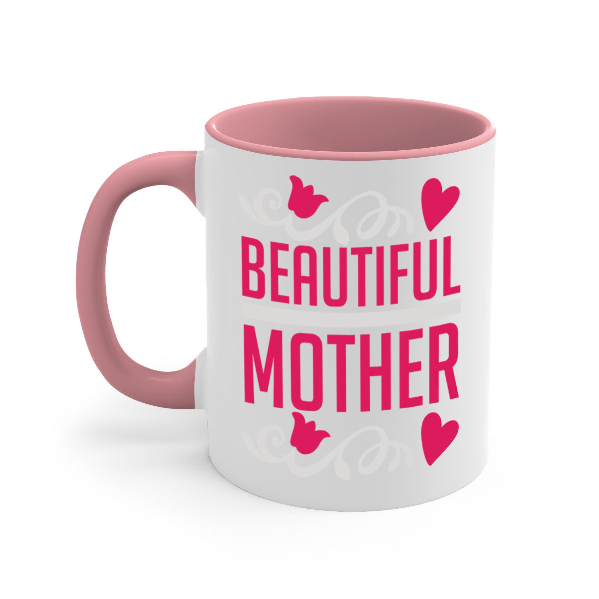 Beautiful 213# Mom Mug with a glossy finish and colored handle, available in multiple colors and sizes.