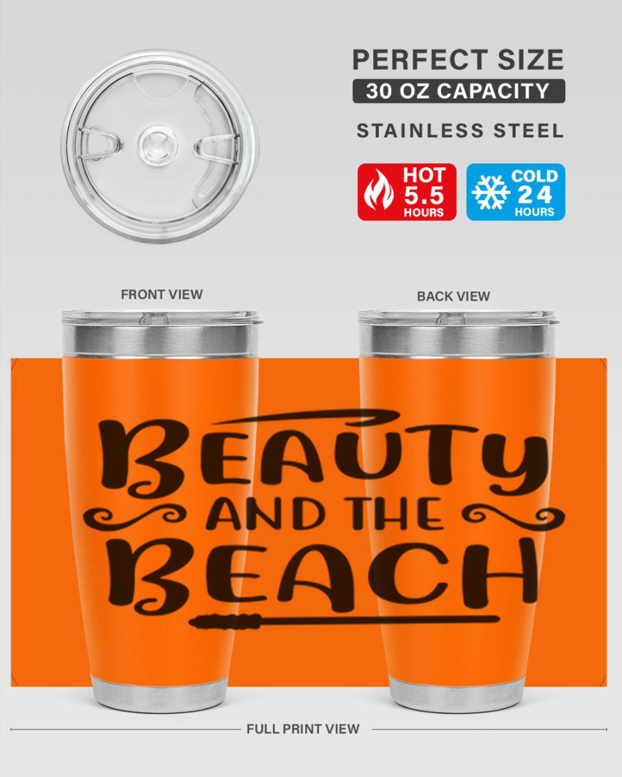 Beauty And The Beach Cotton Tank in vibrant colors, showcasing a stylish beach-themed design, perfect for summer wear.