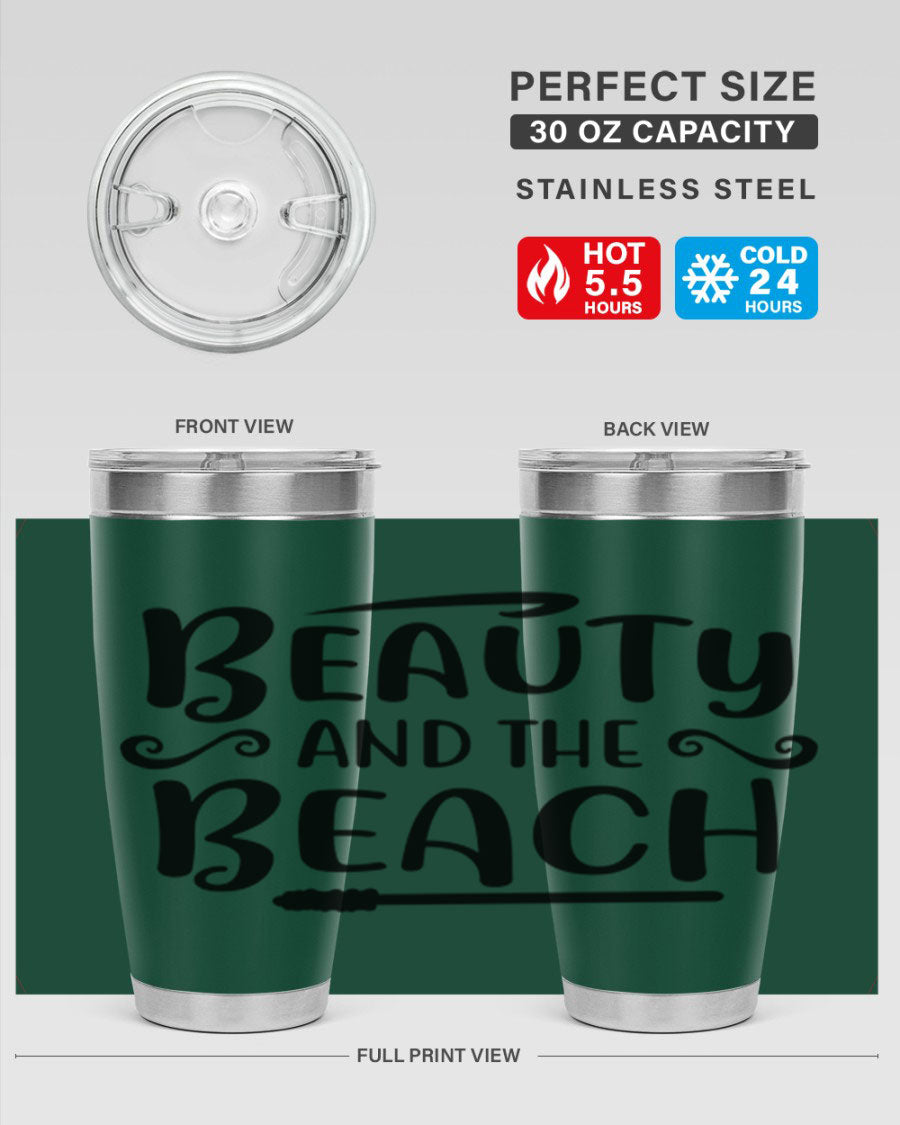 Beauty And The Beach Cotton Tank in vibrant colors, showcasing a stylish beach-themed design, perfect for summer wear.