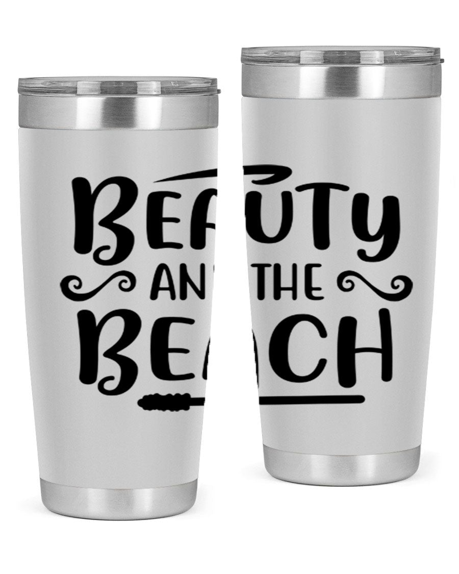 Beauty And The Beach Cotton Tank in vibrant colors, showcasing a stylish beach-themed design, perfect for summer wear.