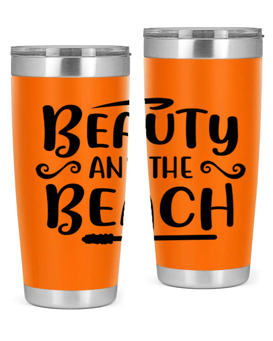 Beauty And The Beach Cotton Tank in vibrant colors, showcasing a stylish beach-themed design, perfect for summer wear.