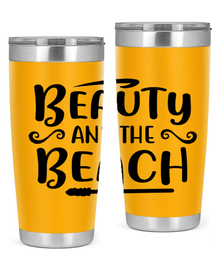 Beauty And The Beach Cotton Tank in vibrant colors, showcasing a stylish beach-themed design, perfect for summer wear.