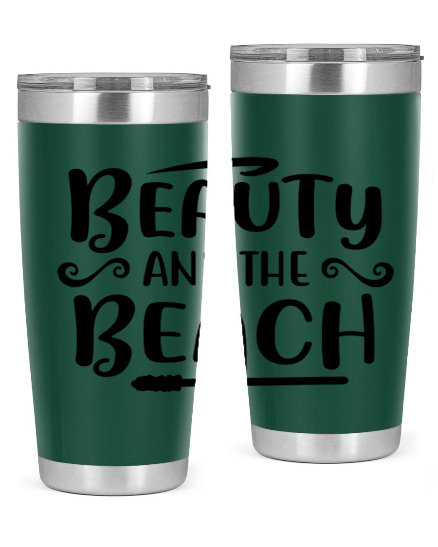 Beauty And The Beach Cotton Tank in vibrant colors, showcasing a stylish beach-themed design, perfect for summer wear.