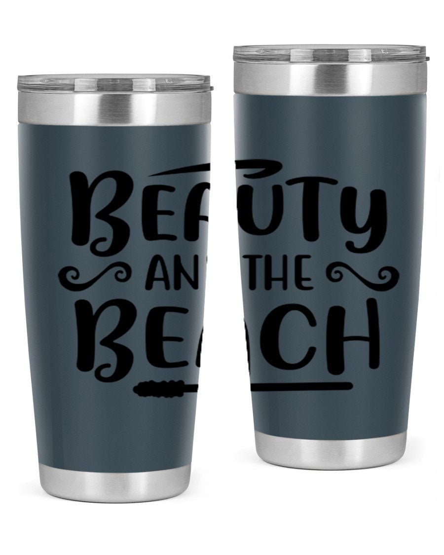 Beauty And The Beach Cotton Tank in vibrant colors, showcasing a stylish beach-themed design, perfect for summer wear.