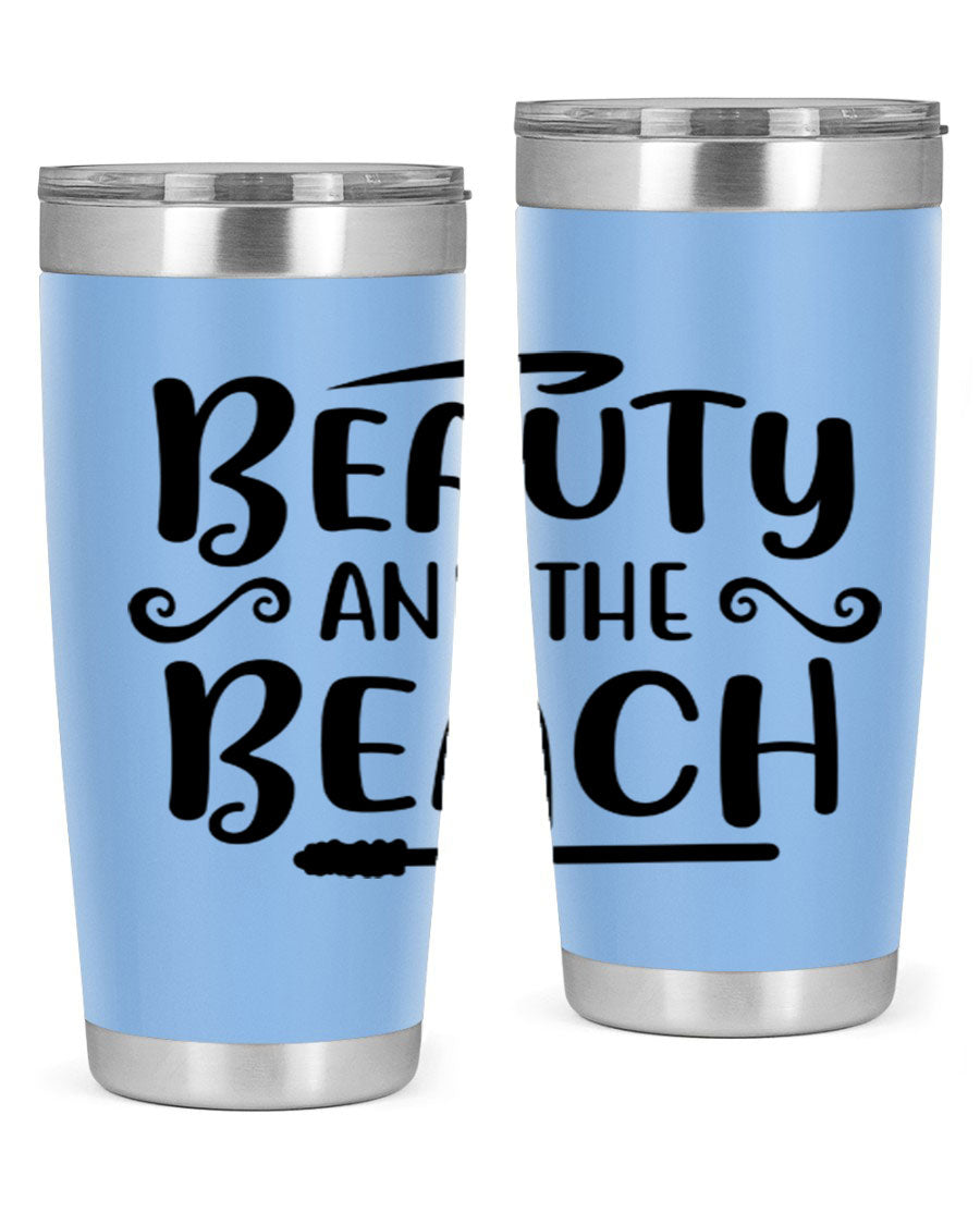 Beauty And The Beach Cotton Tank in vibrant colors, showcasing a stylish beach-themed design, perfect for summer wear.