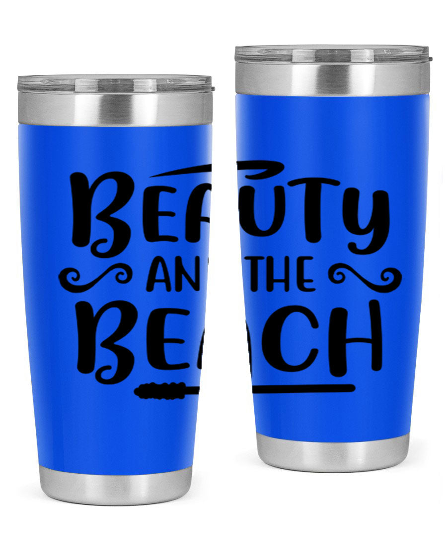 Beauty And The Beach Cotton Tank in vibrant colors, showcasing a stylish beach-themed design, perfect for summer wear.