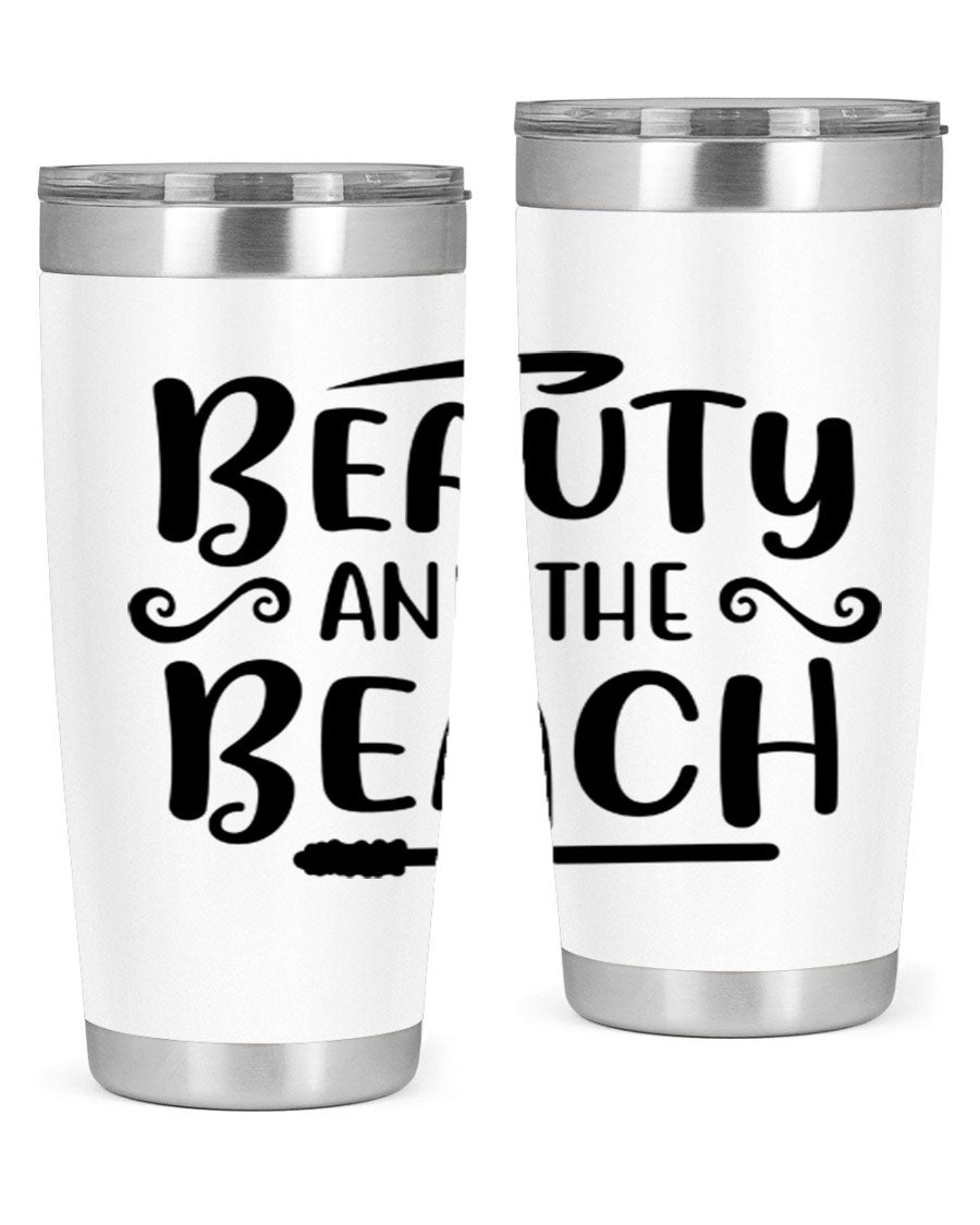 Beauty And The Beach Cotton Tank in vibrant colors, showcasing a stylish beach-themed design, perfect for summer wear.