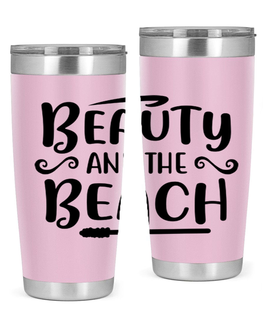 Beauty And The Beach Cotton Tank in vibrant colors, showcasing a stylish beach-themed design, perfect for summer wear.