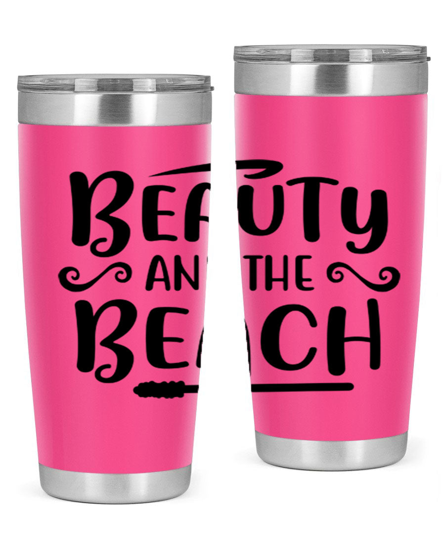 Beauty And The Beach Cotton Tank in vibrant colors, showcasing a stylish beach-themed design, perfect for summer wear.