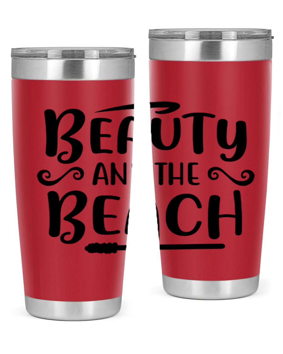 Beauty And The Beach Cotton Tank in vibrant colors, showcasing a stylish beach-themed design, perfect for summer wear.